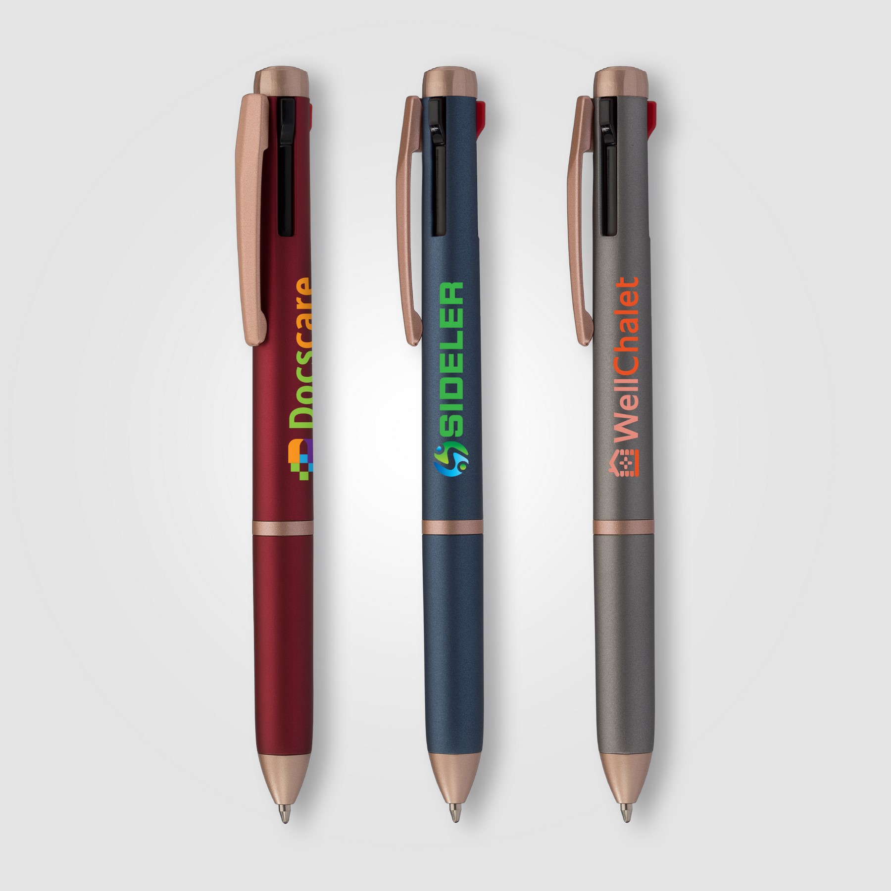 Picture of Trio Rose Gold Multi-Ink Pen