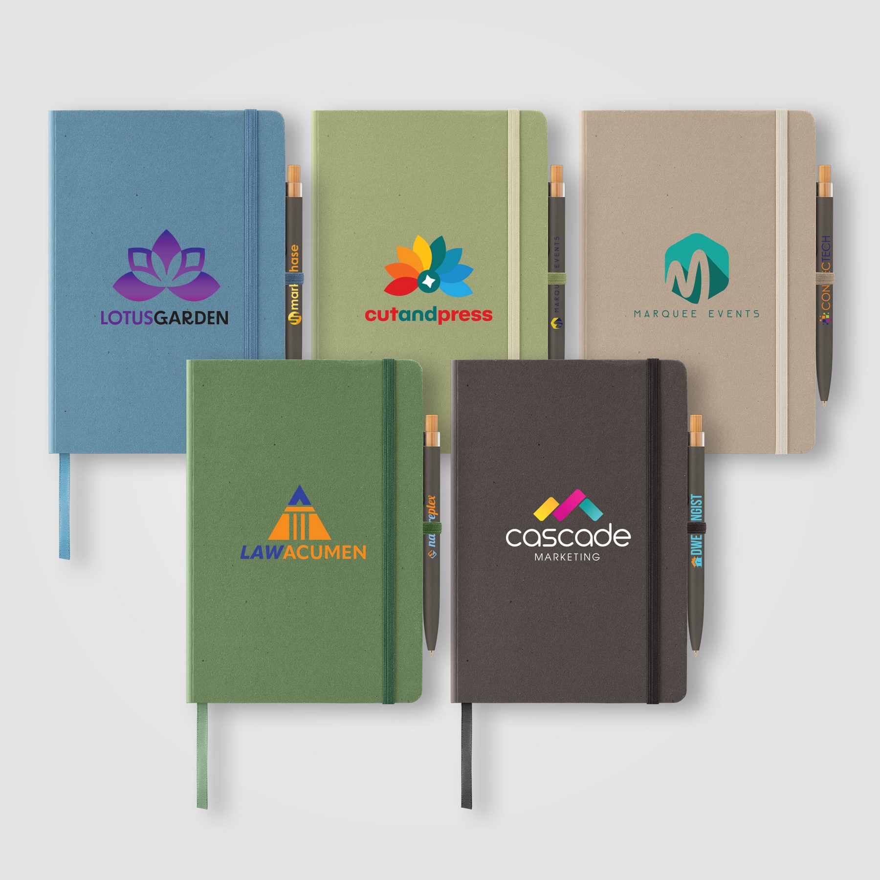 Picture of Terra Recycled Milk Carton Hard Cover A5 Notebook & Reborn Pen Set