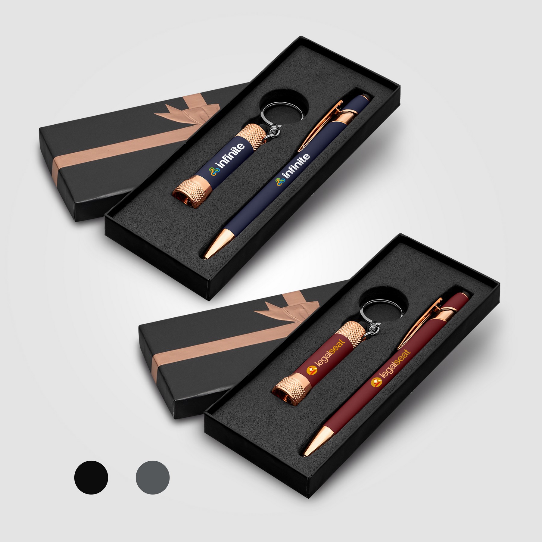 Picture of Ellipse & Chroma Softy Rose Gold Classic Ribbon Gift Set