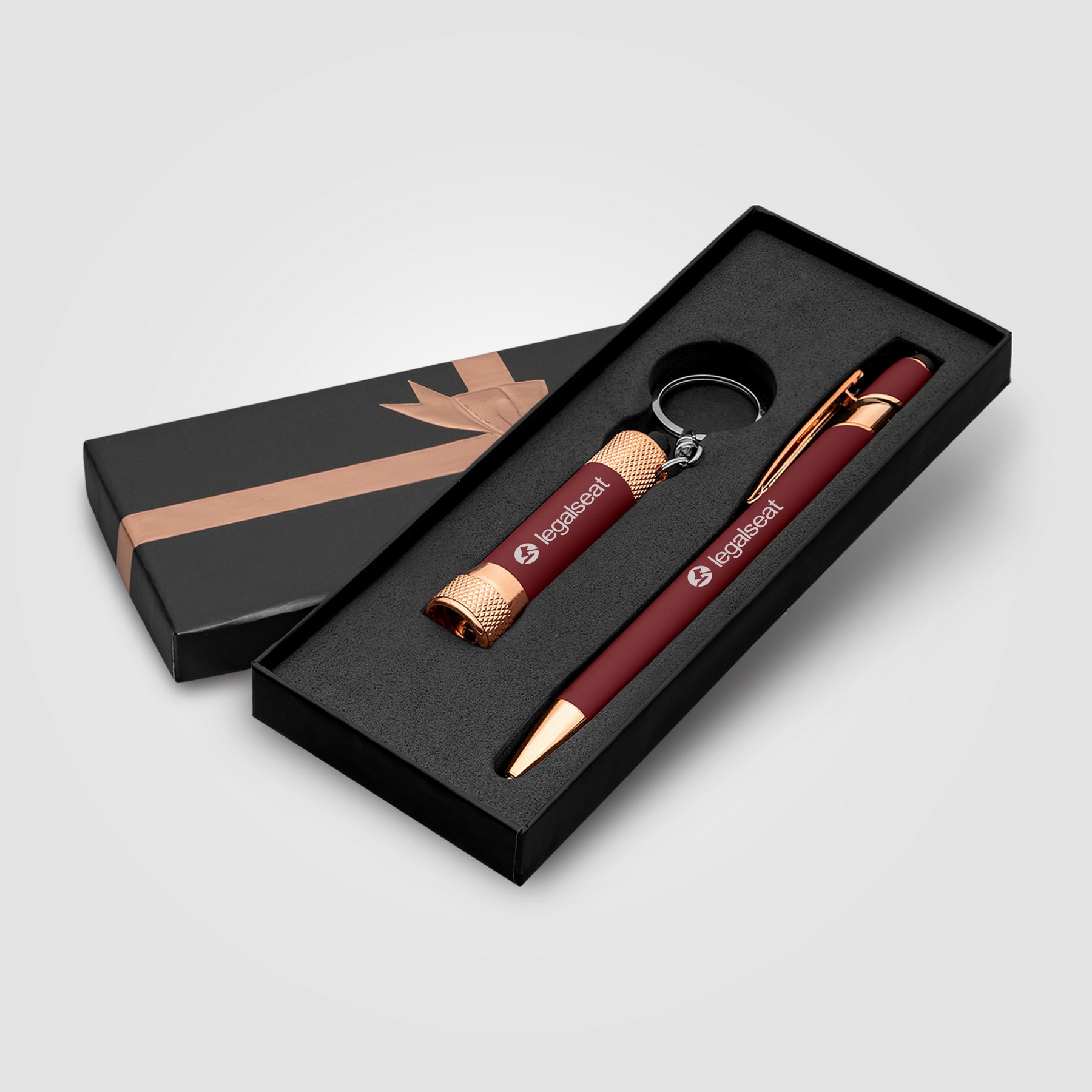 Picture of Ellipse & Chroma Softy Rose Gold Classic Ribbon Gift Set
