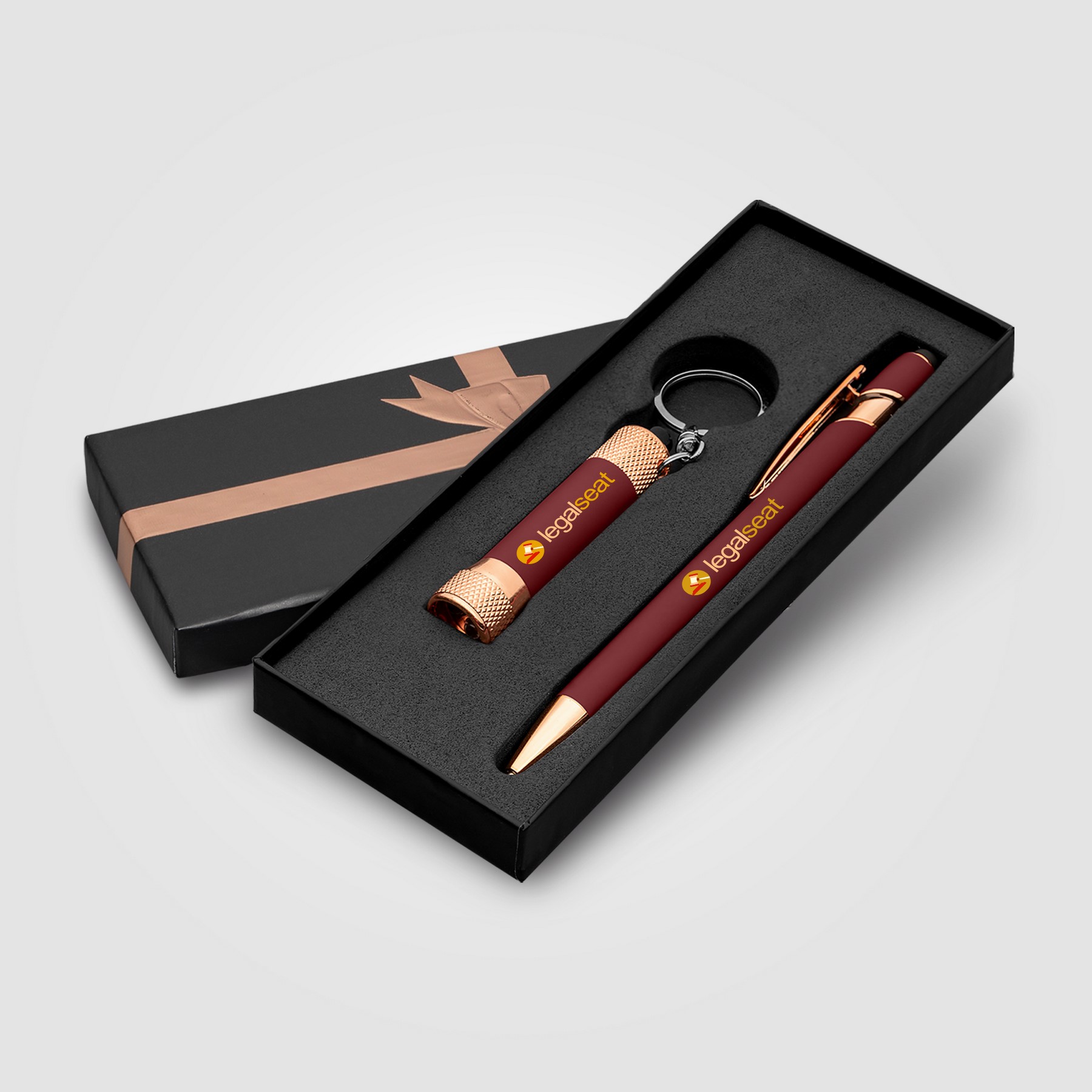 Picture of Ellipse & Chroma Softy Rose Gold Classic Ribbon Gift Set