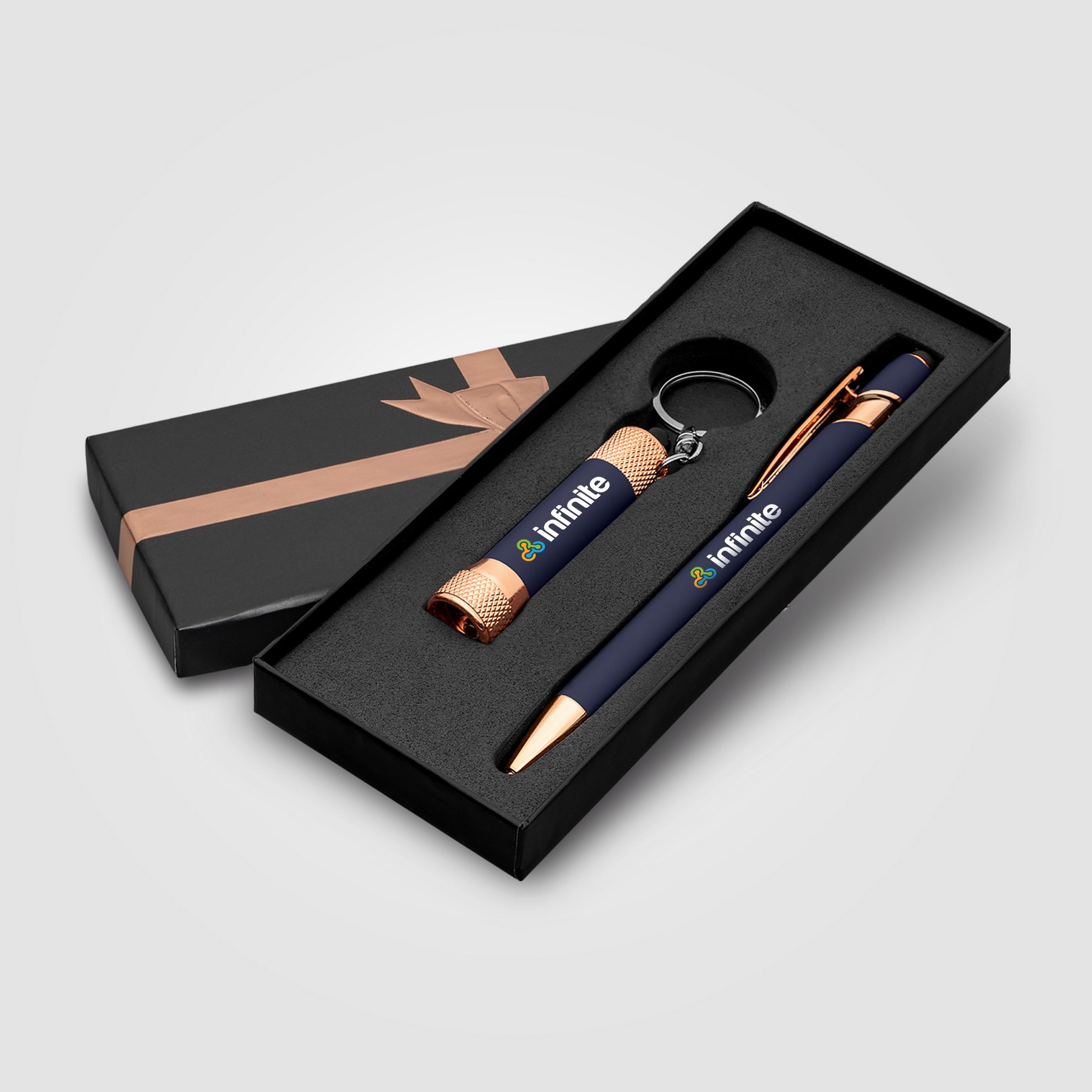 Picture of Ellipse & Chroma Softy Rose Gold Classic Ribbon Gift Set