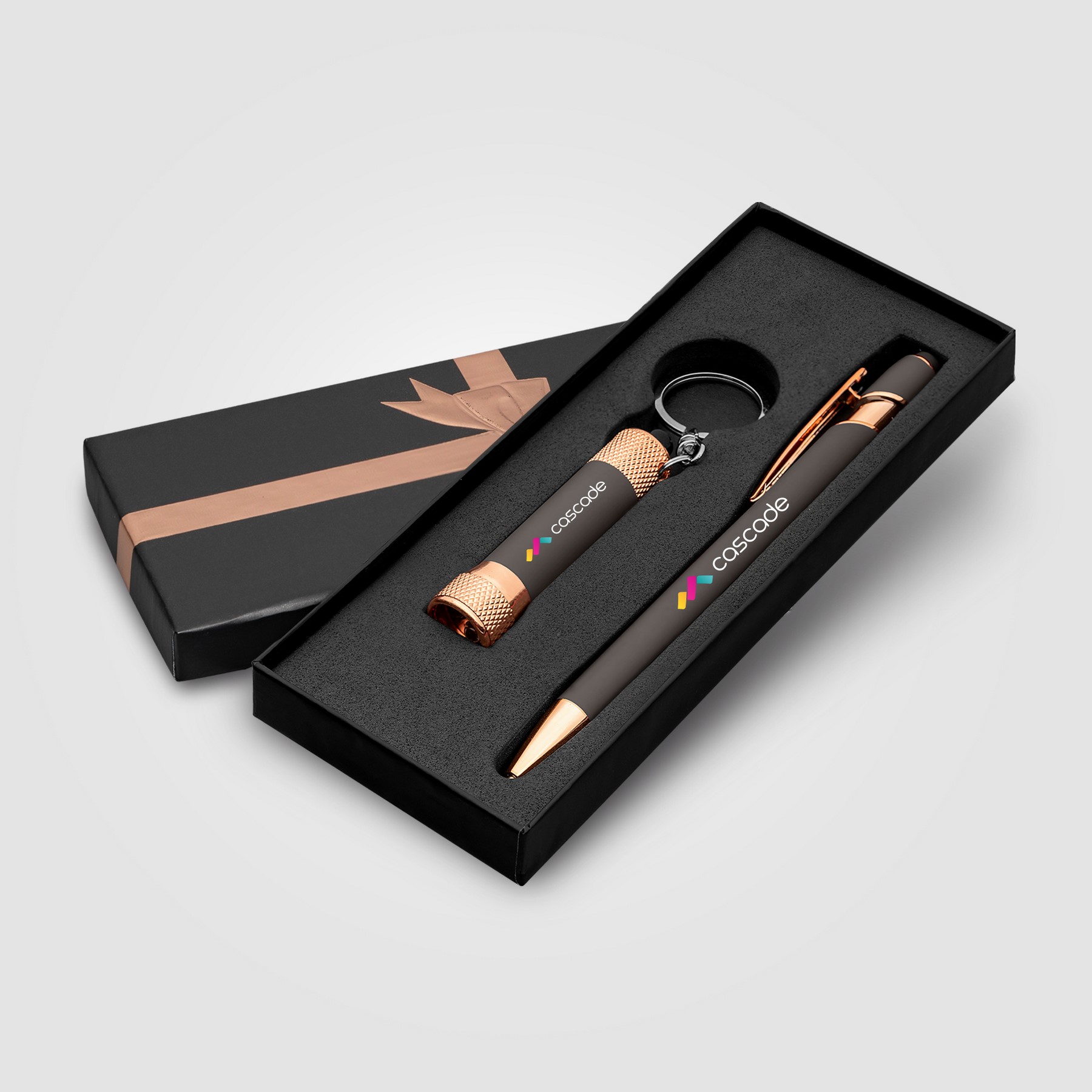 Picture of Ellipse & Chroma Softy Rose Gold Classic Ribbon Gift Set