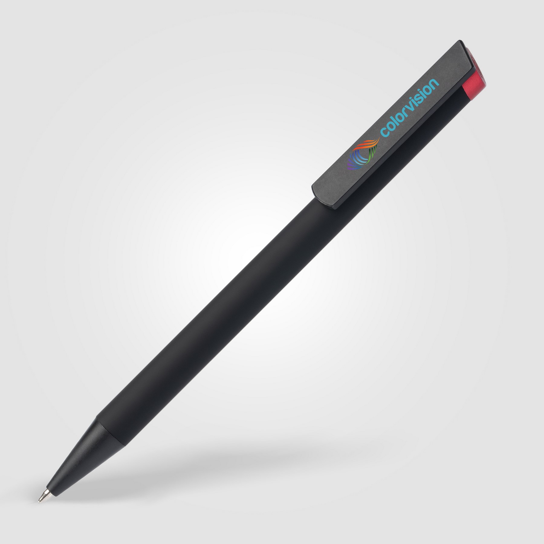 Picture of Volos Recycled Aluminum Ballpoint Pen ? ColorJet Clip Decoration