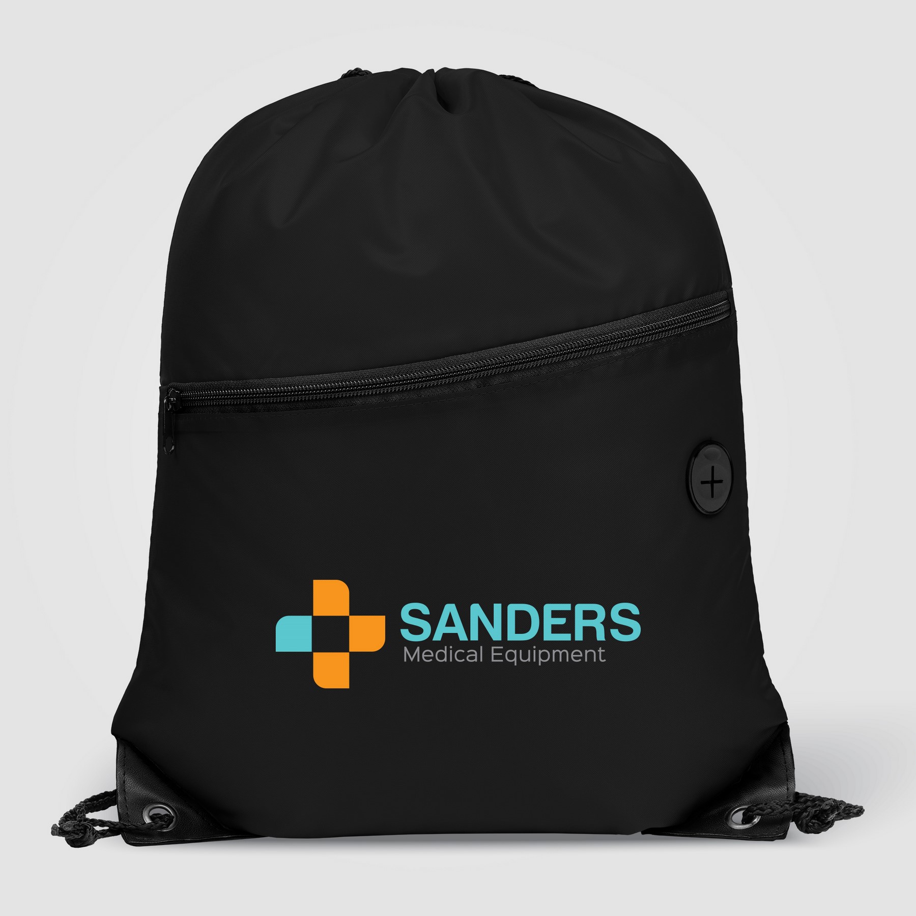 Picture of Vilda 210D Polyester Drawstring Backpack w/ Zippered Front Pocket