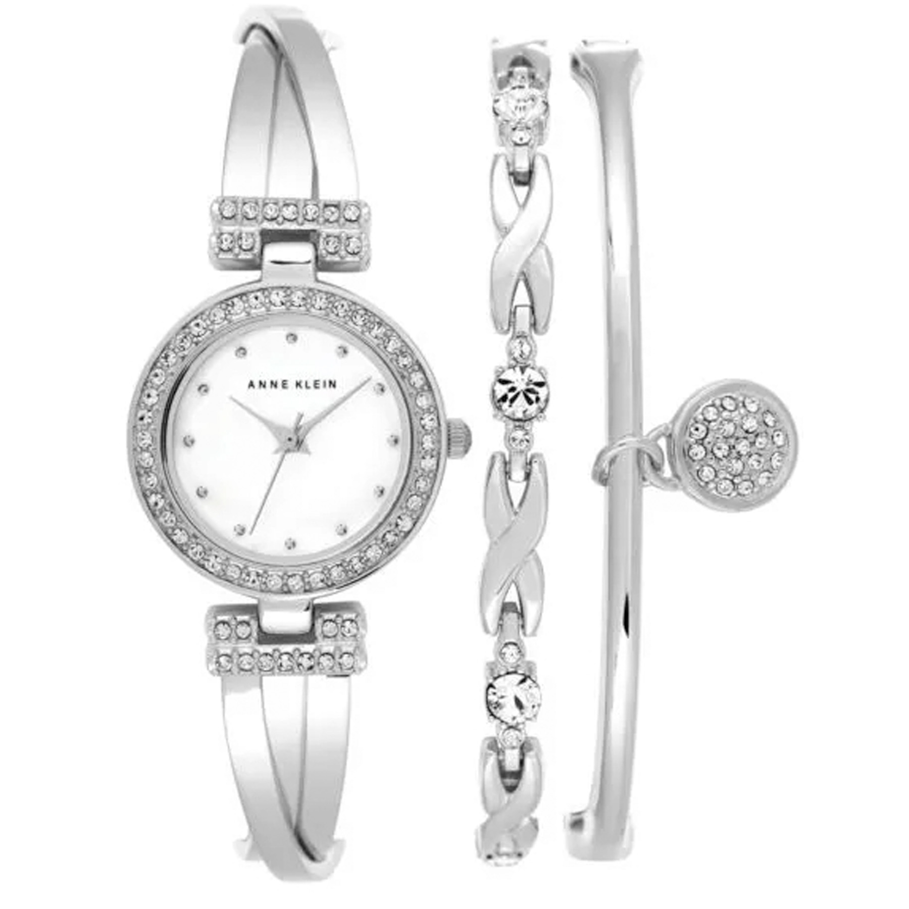 Picture of Anne Klein Women's Silver Bracelet Watch Set