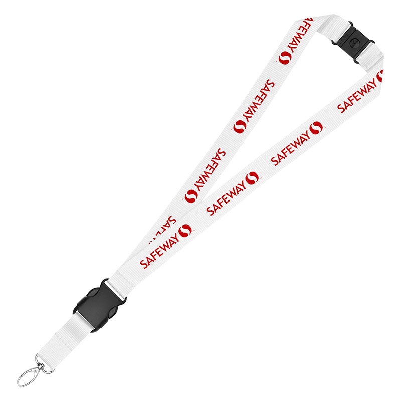 Picture of 1" Eco Friendly rPET Lanyard w/Buckle and Safety Breakaway