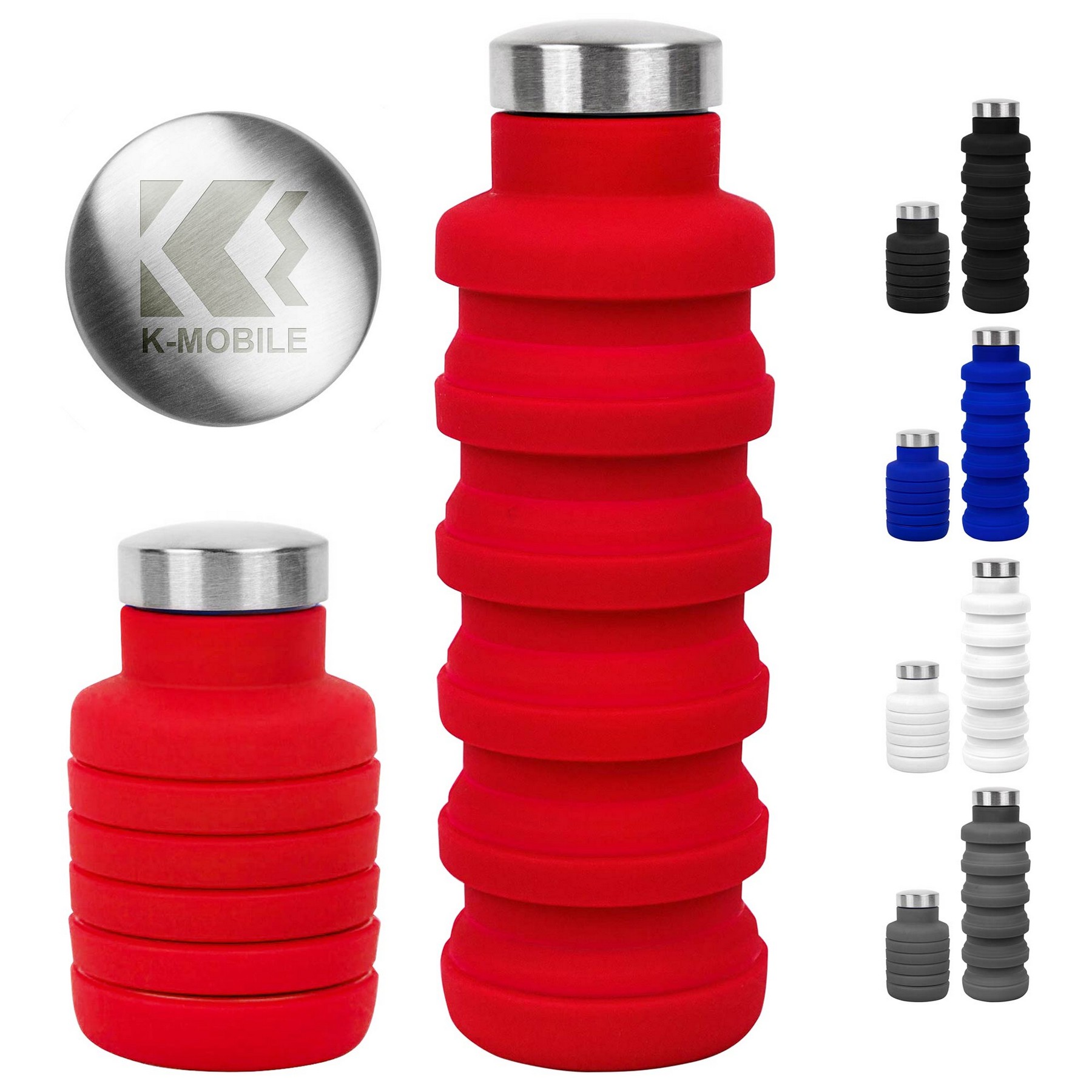 Picture of 17 Oz. Collapsible Silicon Water Bottle