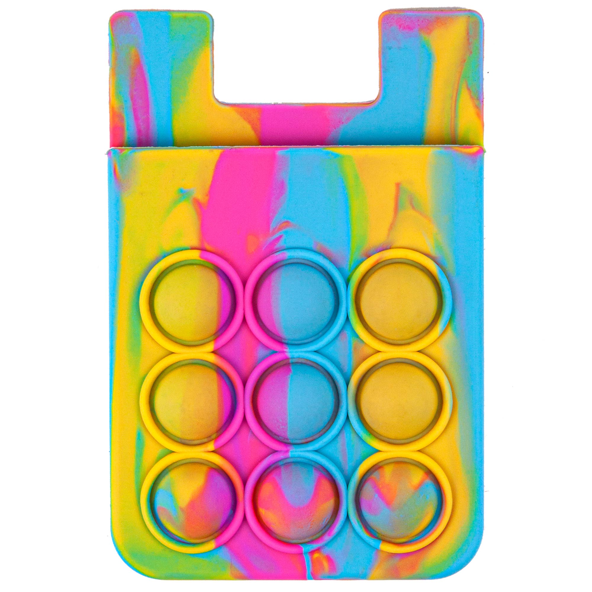 Picture of Popper Stress Reliever Silicone Phone Wallet