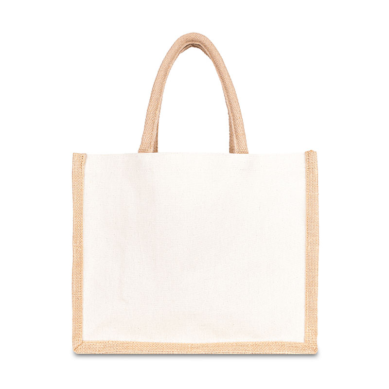 Picture of Jute Cotton Tote w/Webbing Handle