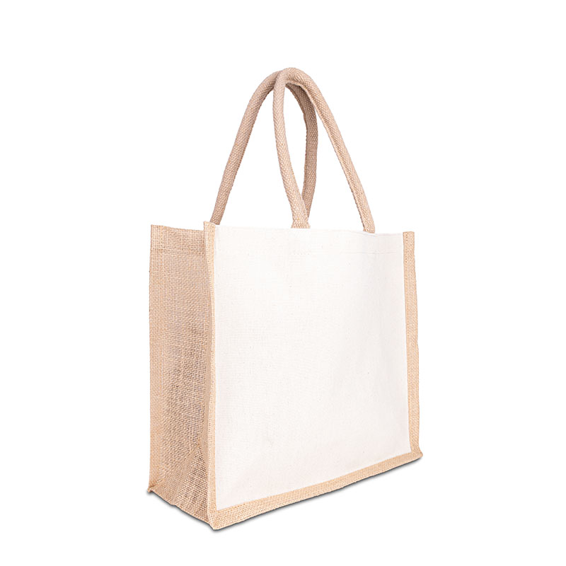Picture of Jute Cotton Tote w/Webbing Handle