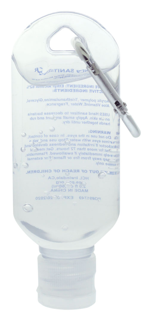 Picture of 2 Oz. Hand Sanitizer Gel w/Carabiner