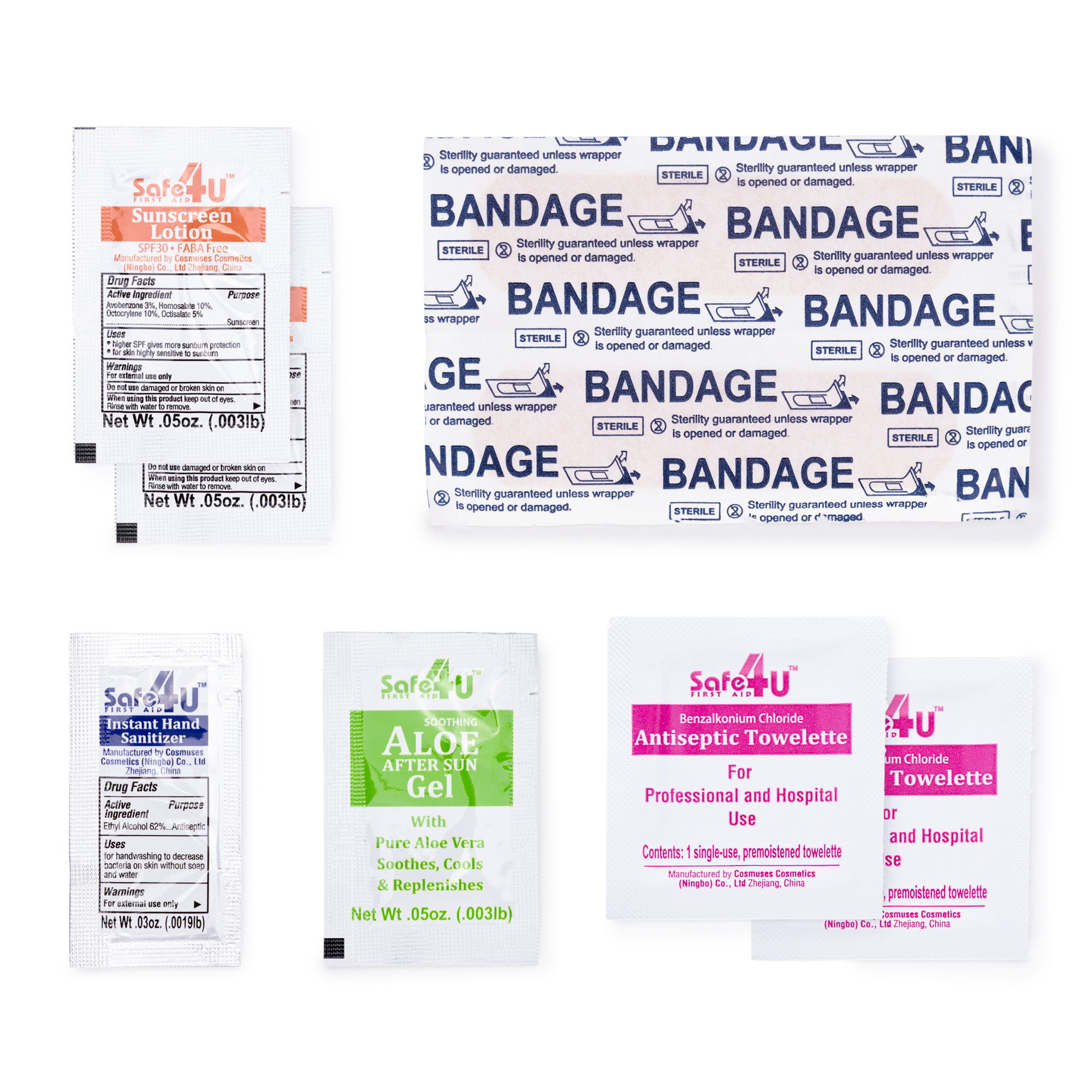Picture of 8pcs Compact Pocket Size First Aid Kit