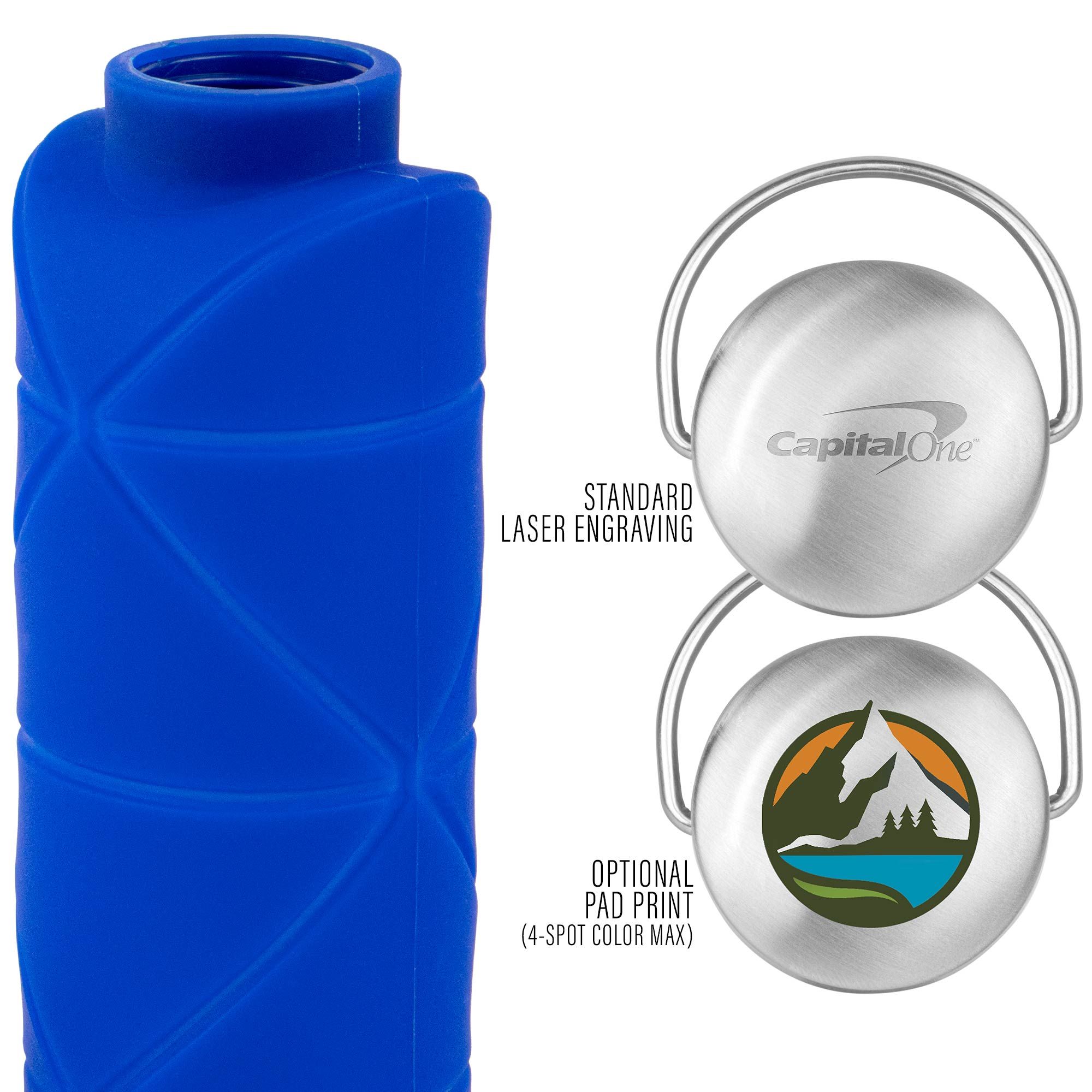 Picture of 25 Oz. Origami Silicone Water Bottle