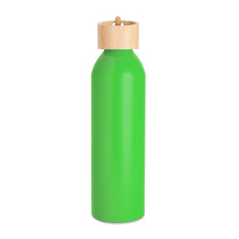 Picture of 22 Oz. Meriden Aluminum Bottle w/Bamboo Lid & Cotton String Loop