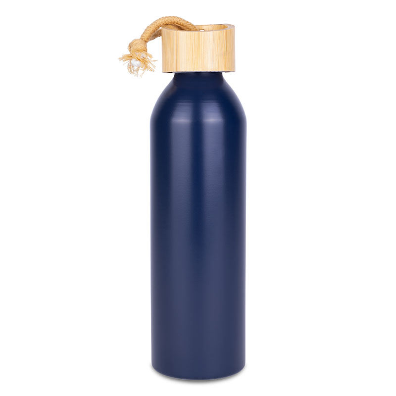 Picture of 22 Oz. Meriden Aluminum Bottle w/Bamboo Lid & Cotton String Loop