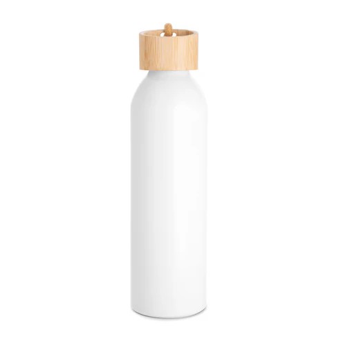 Picture of 22 Oz. Meriden Aluminum Bottle w/Bamboo Lid & Cotton String Loop
