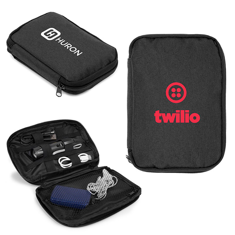 Picture of rPET Zippered Tool and Electronic Accessory Pouch