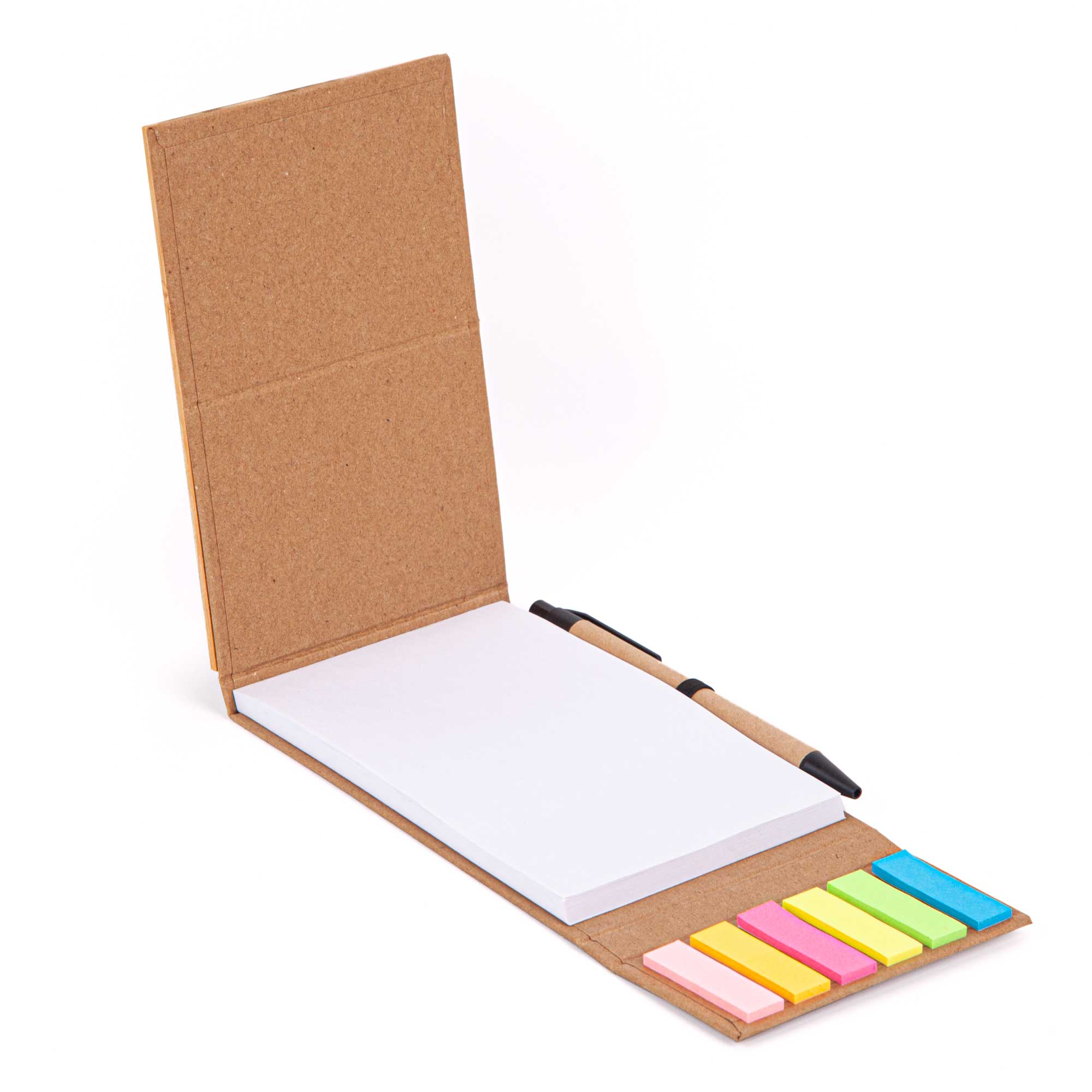 Picture of Bamboo Phone Holder Notepad & Pen Set w/Sticky Notes