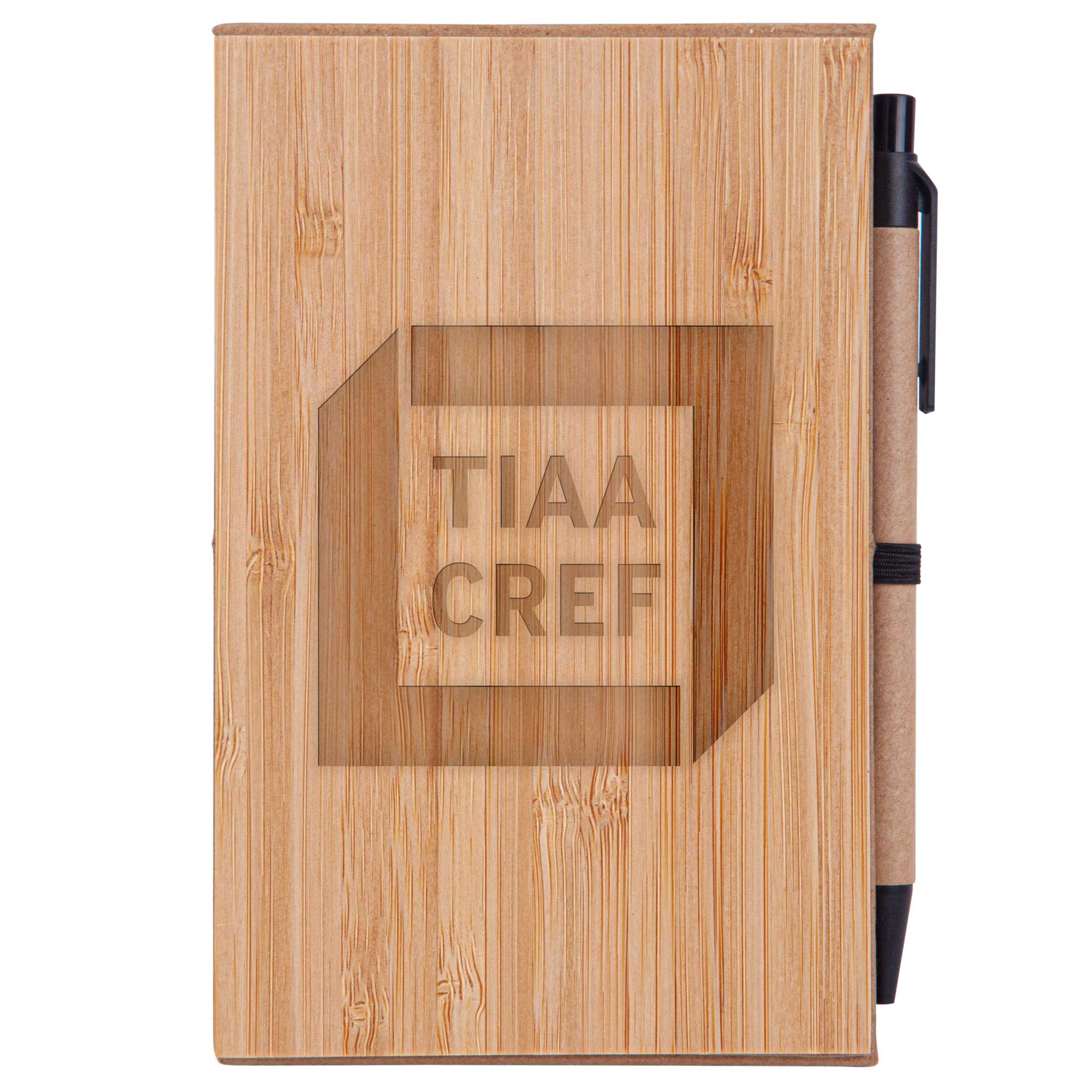 Picture of Bamboo Phone Holder Notepad & Pen Set w/Sticky Notes