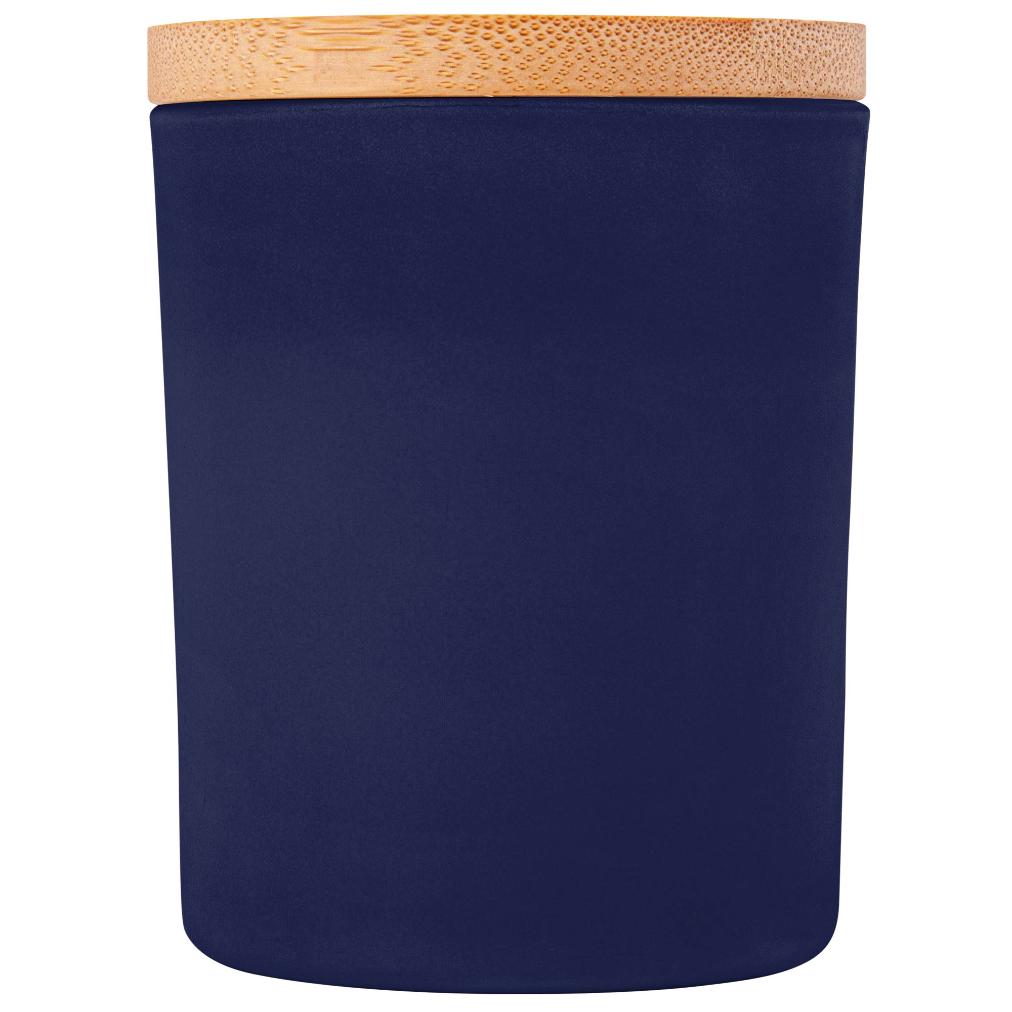 Picture of Vanilla-Scented Soy Wax Candle In Glass Jar W/Bamboo Lid