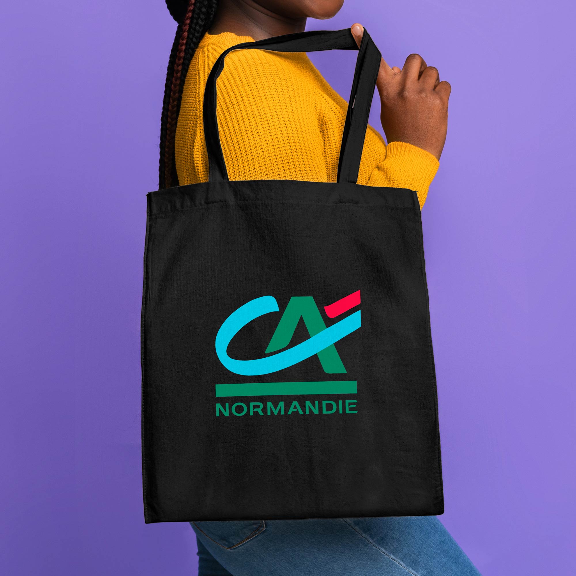 Picture of 140GSM Calico Cotton Tote Bag (15"x16")