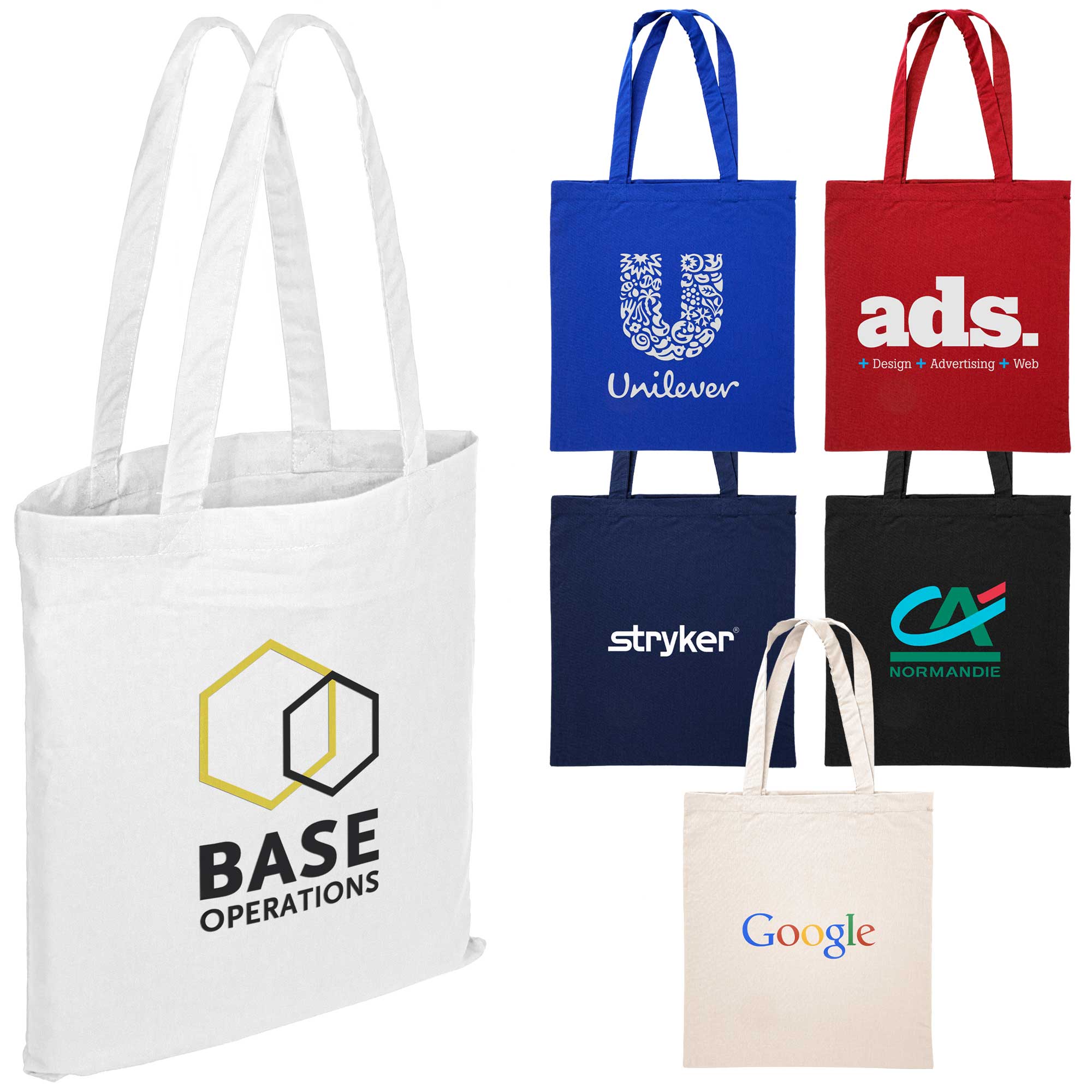 Picture of 140GSM Calico Cotton Tote Bag (15"x16")