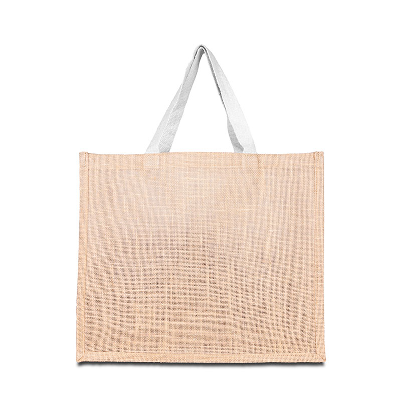 Picture of Jute Tote Bag w/Cotton Webbing Handle