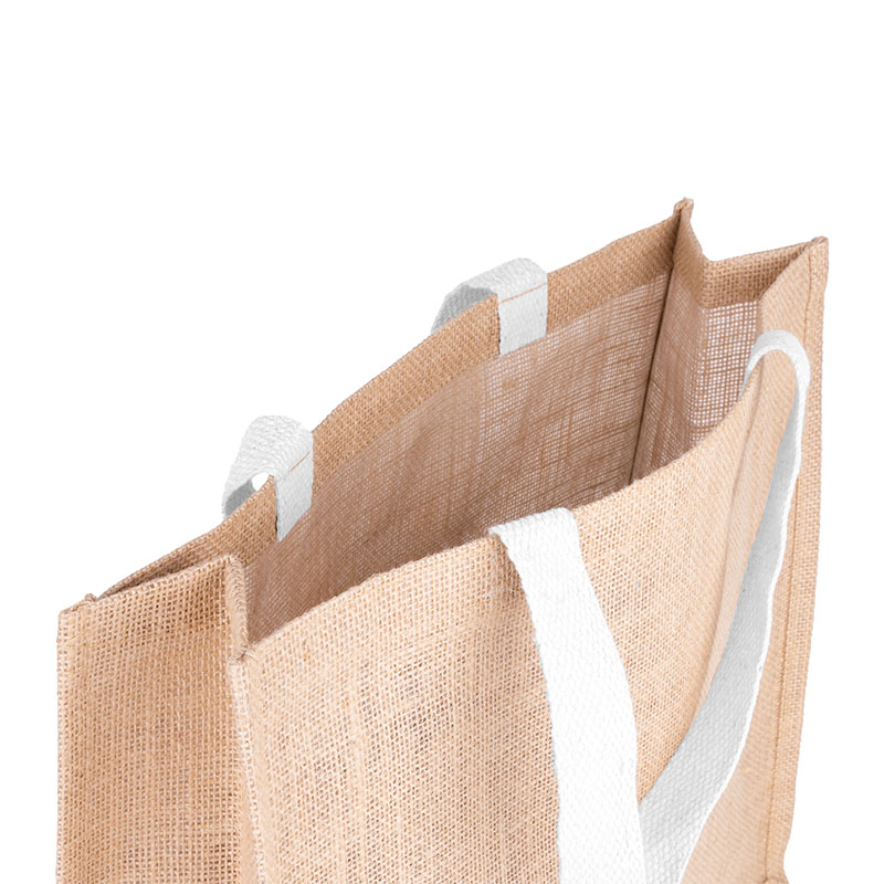 Picture of Jute Tote Bag w/Cotton Webbing Handle