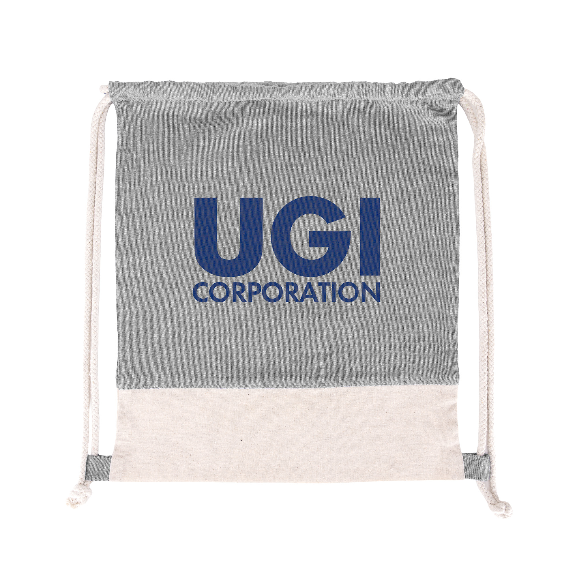 Picture of TwinTone Recycled Cotton Drawstring Bag