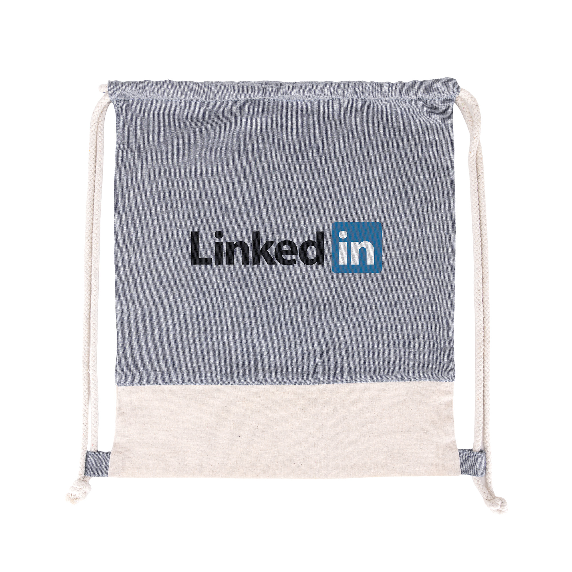 Picture of TwinTone Recycled Cotton Drawstring Bag