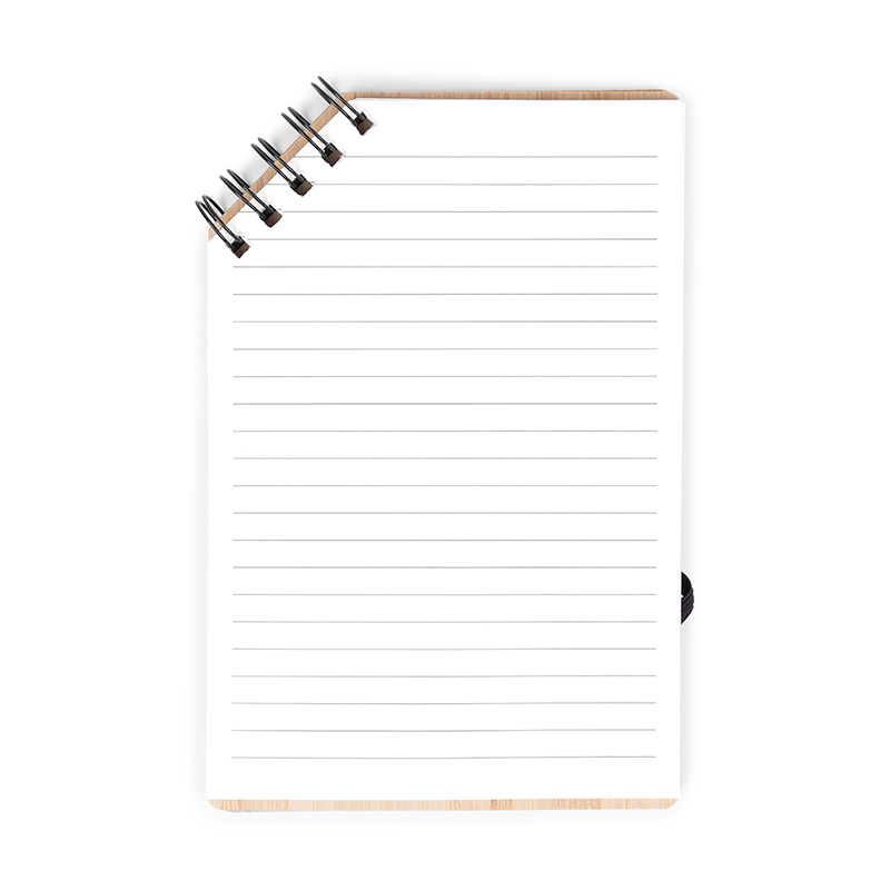 Picture of A5 Corner Spiral Bound Journal Book w/Bamboo Cover