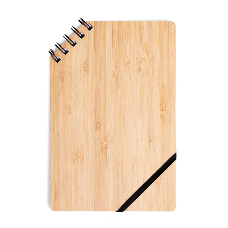 Picture of A5 Corner Spiral Bound Journal Book w/Bamboo Cover