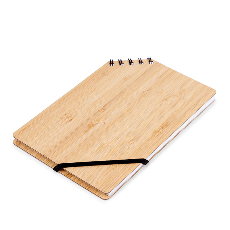 Picture of A5 Corner Spiral Bound Journal Book w/Bamboo Cover