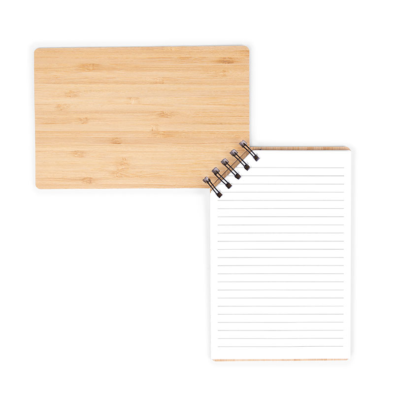 Picture of A5 Corner Spiral Bound Journal Book w/Bamboo Cover