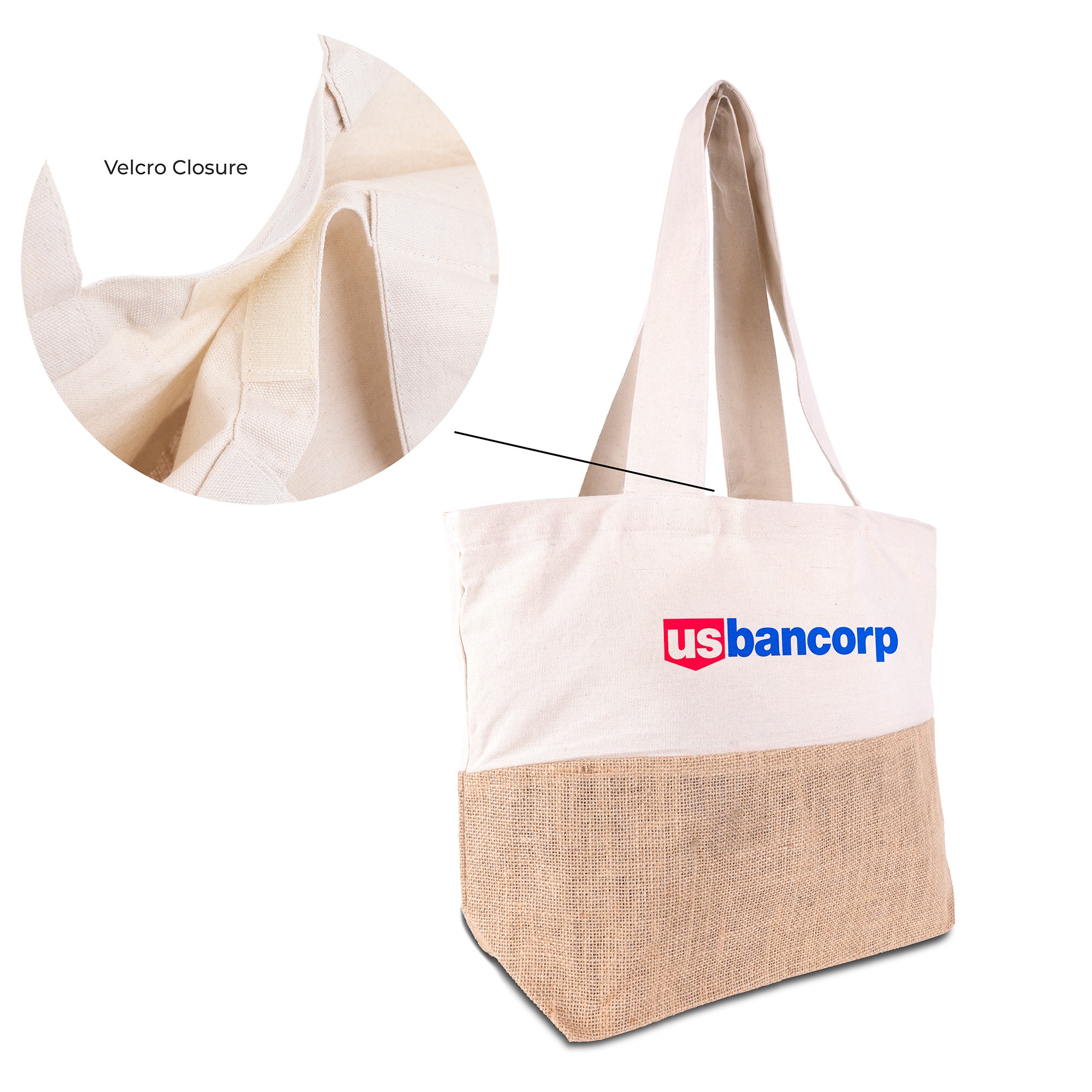 Picture of Cotton Canvas Tote Bag w/Jute Gusset