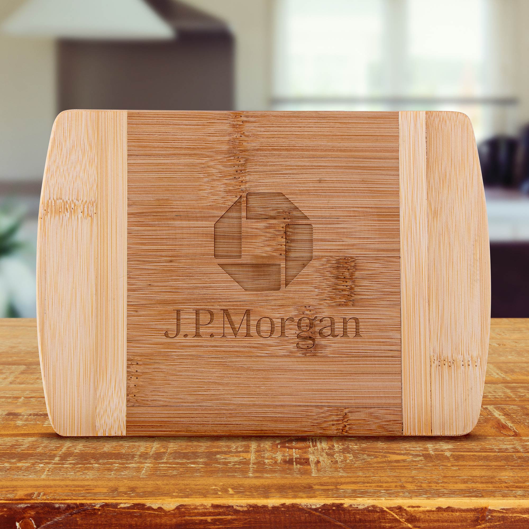 Picture of The Wellington 8'' Two-Tone Bamboo Cutting Board