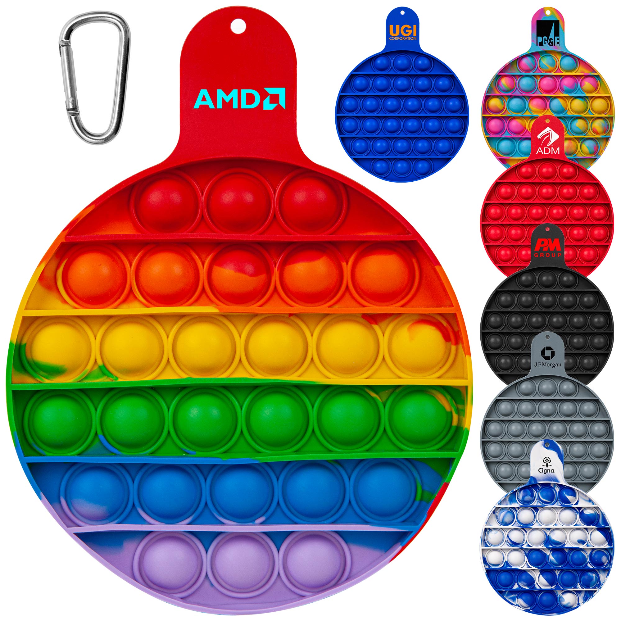 Picture of Round Fiddle Popper Silicone Sensory Toy