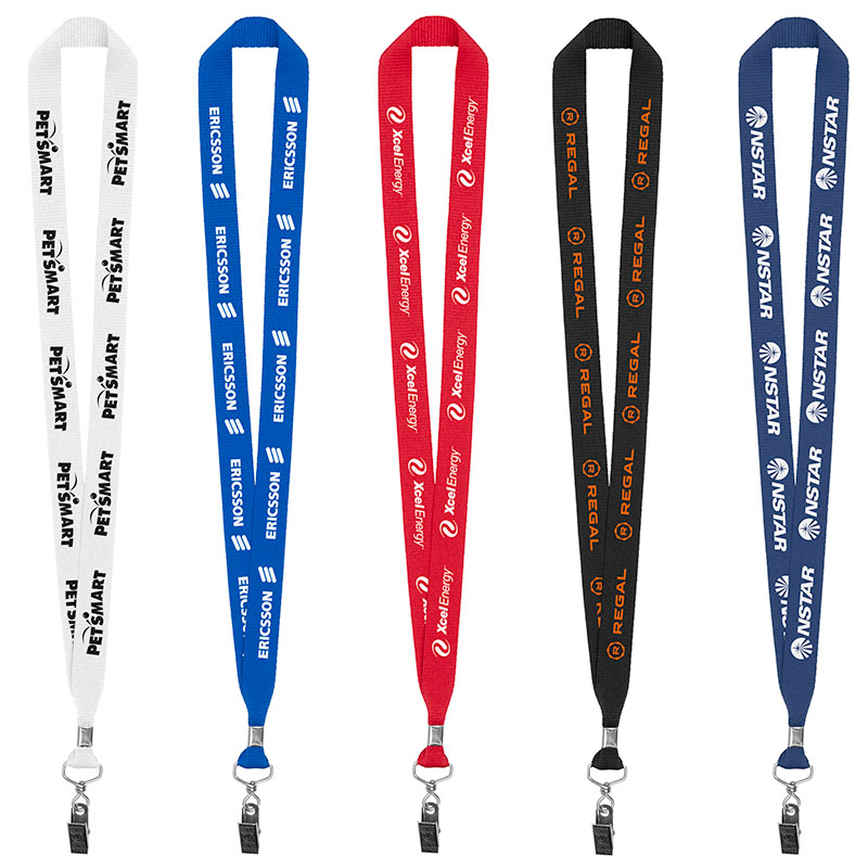 Picture of 3/4" Eco Friendly rPET Lanyard w/Bulldog Clip