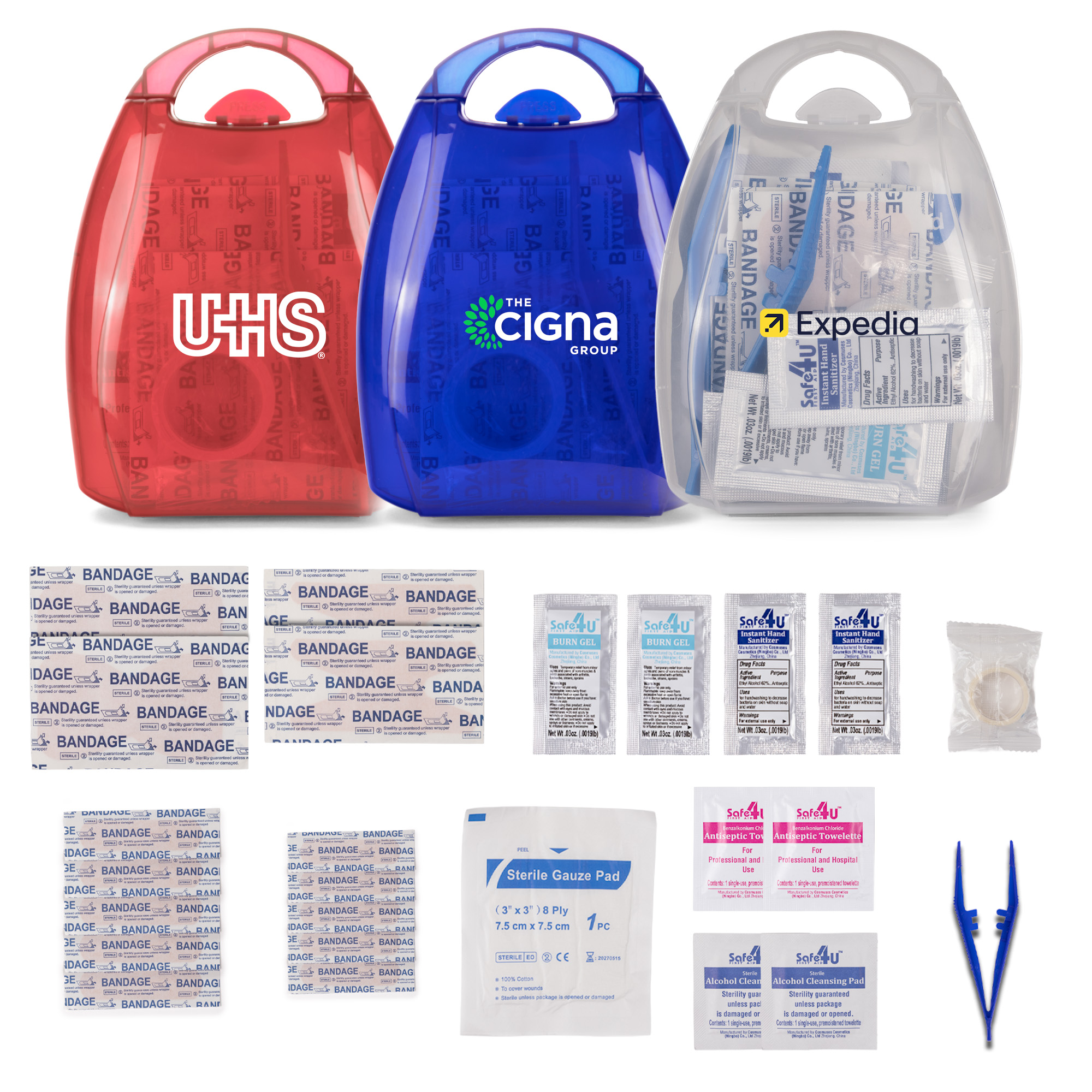 Picture of 25pc Medium First Aid Kit in Press-Open Case