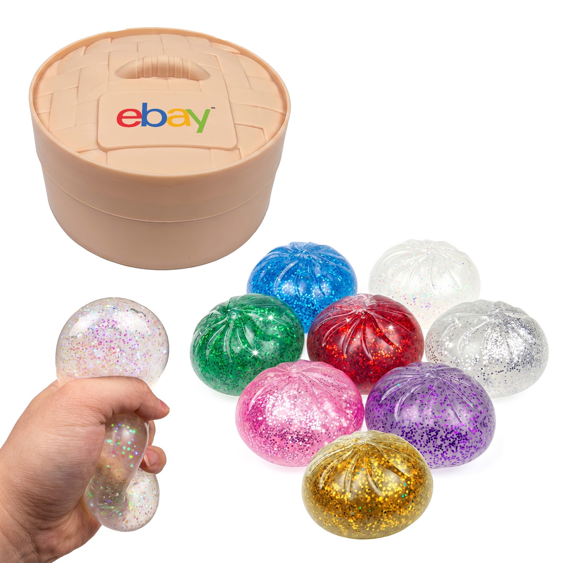 Picture of Dumpling Delight Glittery Stress Reliever (Factory Direct) 10-12 Weeks