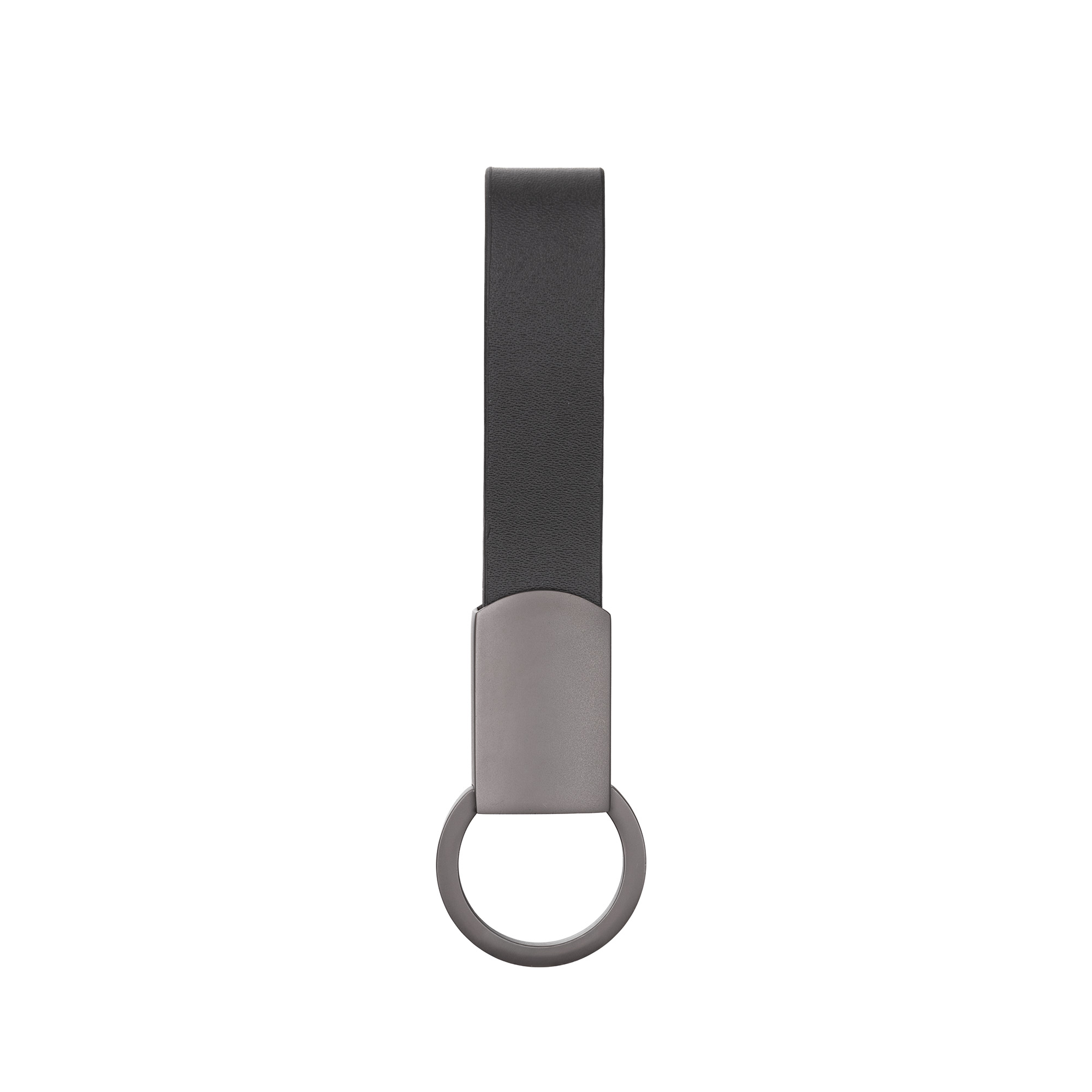 Picture of Axis Gunmetal Leather Keyring