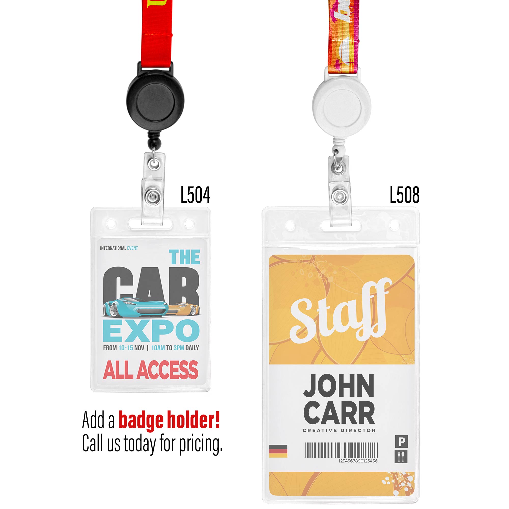 Picture of 5/8" Sublimation Lanyard w/ Retractable Badge Holder (QuickShip) 18-24 Days