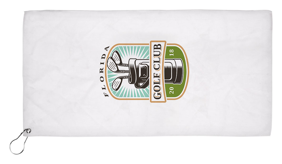 Picture of 23" x 12" Sublimated Golf Towel - 200GSM (QuickShip - 21-26 Days)