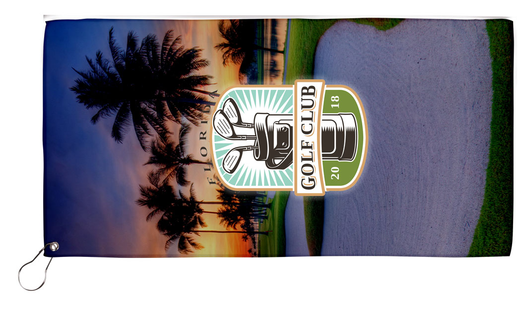 Picture of 23" x 12" Sublimated Golf Towel - 200GSM (QuickShip - 21-26 Days)