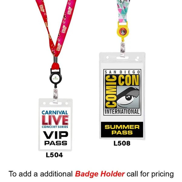 Picture of 3/4" Sublimation Lanyard w/ Retractable Badge Holder (QuickShip) 18-24 Days