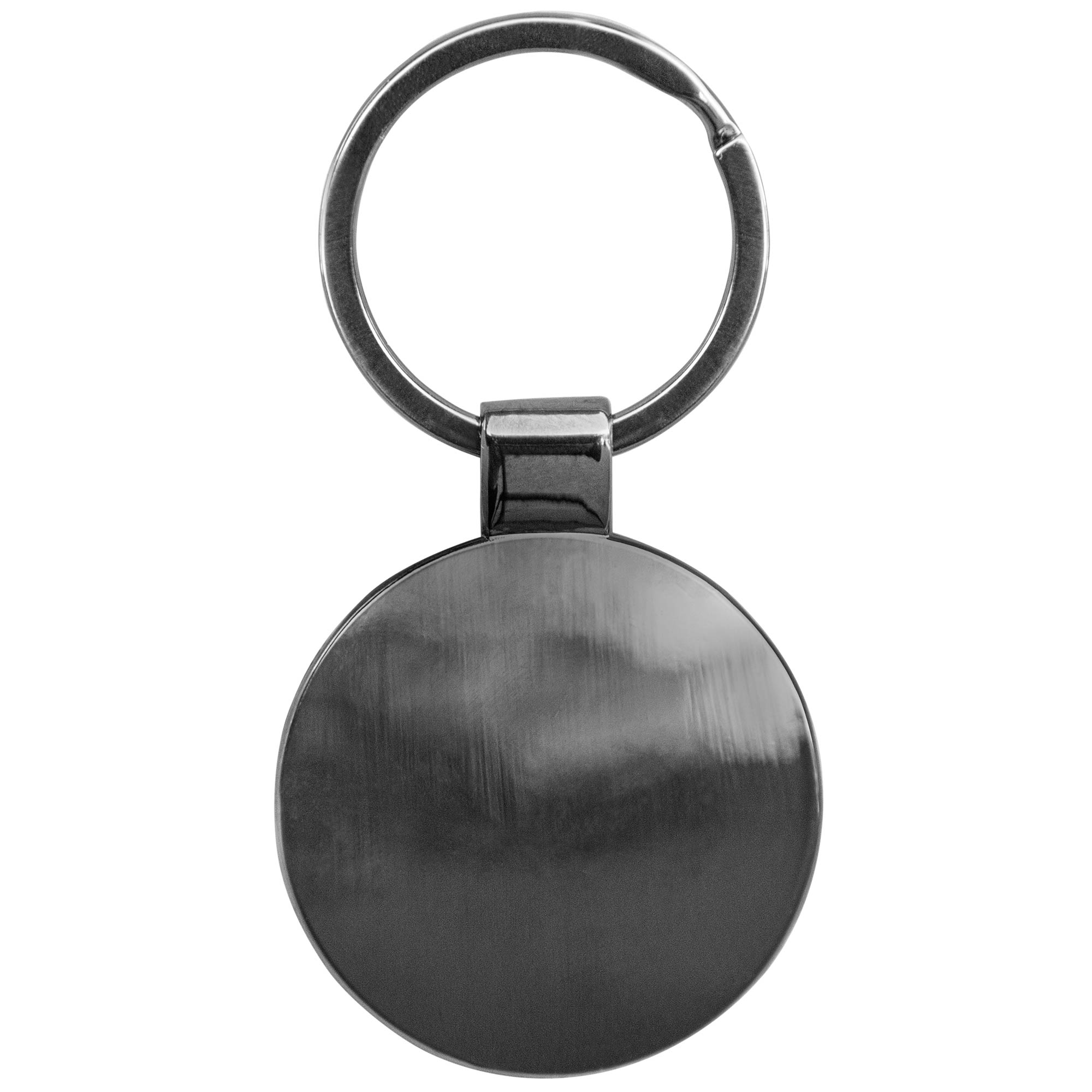 Picture of Newcastle Gun Metal & Wood Round Key Chain