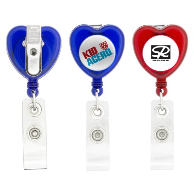 Picture of Heart-Shaped Retractable Badge Holder
