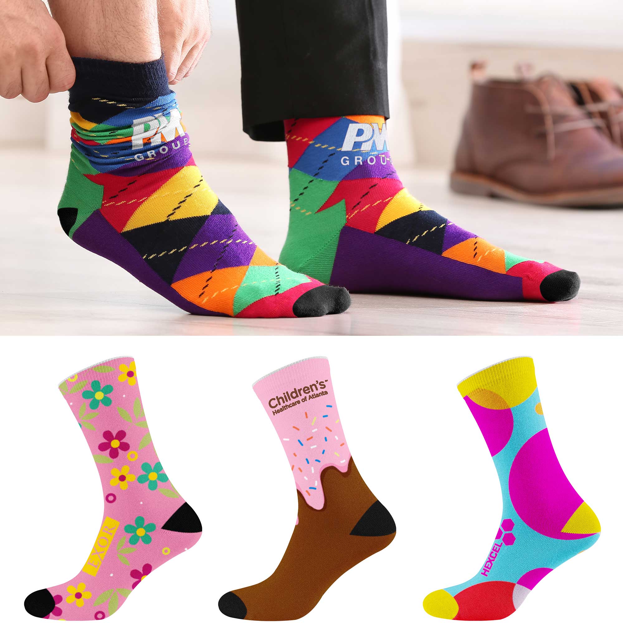 Picture of Crew Cut Dye Sublimated Socks