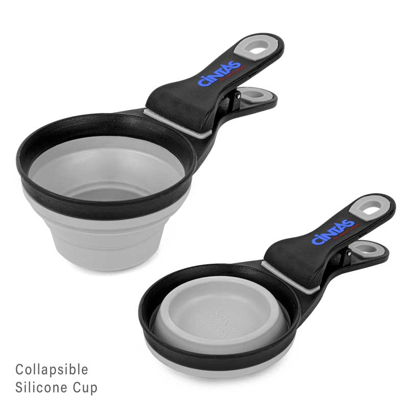 Picture of Collapsible Silicone Pet Food Scoop & Bag Clip